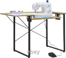 Dart Wood/Metal Multipurpose Machine Table Workstation Desk with Folding Top for
