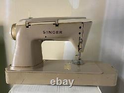 Vintage Singer 503a Table Top Sewing Machine Slant-O-Matic beige Working
