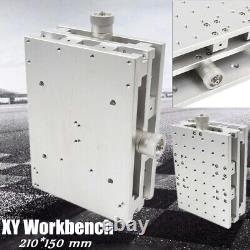Table de travail à déplacement sur les axes XY avec positionnement de machine de marquage laser en aluminium.